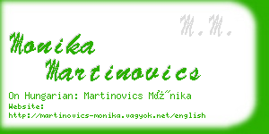 monika martinovics business card